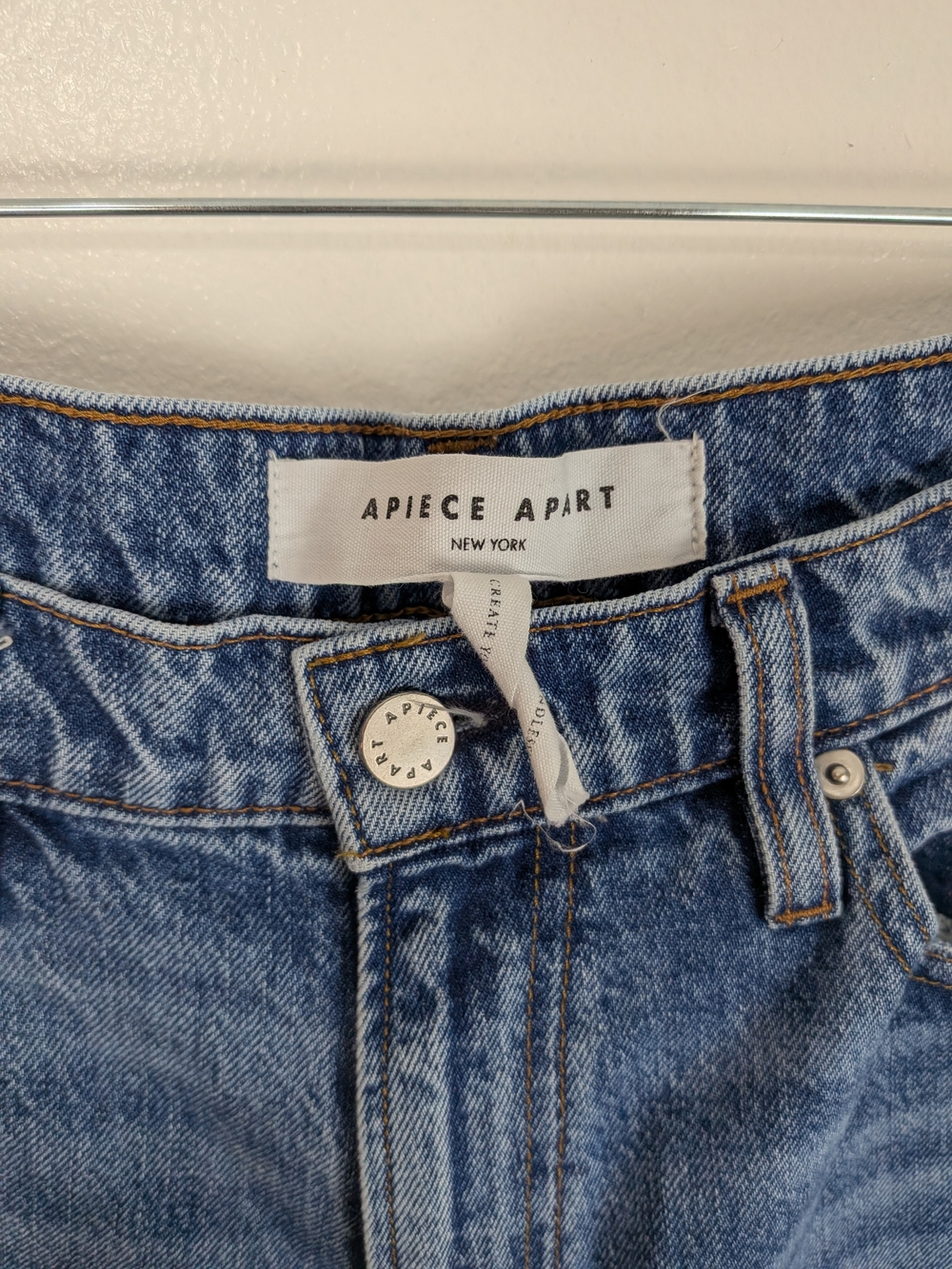 Apiece Apart Blue Women's Jeans - Classic Mid Wash
